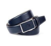Ledergürtel ANTHONI CROWN, Herren, Gr. 95, blau, Leder, unifarben mit Farbeinsatz, Gürtel Ledergürtel, mit Kontrast Stitching (24314916-95)