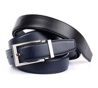 Ledergürtel ANTHONI CROWN, Herren, Gr. 95, schwarz (dunkelblau, schwarz), Leder, unifarben, Gürtel Ledergürtel, Wendegürtel in dunkelblau und schwarz (58849940-95)