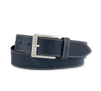 Ledergürtel BERND GÖTZ, Herren, Gr. 95, blau (dunkelblau), Leder, unifarben, Gürtel, mit genähtem Kantendesign (89635802-95) dunkelblau
