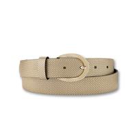 Ledergürtel BERND GÖTZ "Ledergürtel mit edel strukturierter Oberfläche", Damen, Gr. 95, beige (taupe), Rindsleder, Gürtel Ledergürtel (75342122-95) taupe