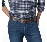 Walkledergürtel 50379-dunkelbraun 105 cm