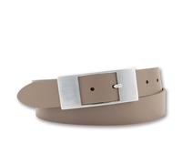 Ledergürtel BERND GÖTZ "Ledergürtel mit flacher Rechteckschließe in matter Optik", Damen, Gr. 80, beige (taupe), Rindsleder, Gürtel Ledergürtel (36010123-80) taupe