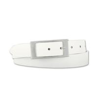 Ledergürtel BERND GÖTZ "Ledergürtel mit Rechteckschließe", Damen, Gr. 85, weiß, Rindsleder, Gürtel Ledergürtel (51093927-85) weiß