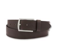 Ledergürtel BERND GÖTZ "Ledergürtel mit silberfarbener Schließe", Herren, Gr. 1/35, dunkelbraun, Rindsleder, Gürtel Ledergürtel (14504312-135) dunkelbraun