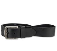 Bernd Götz Ledergürtel Herren aus schwarzem Büffelleder mit silberfarbener Schließe Gr. 90