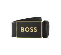 Ledergürtel BOSS "Boss_Icon-S1_Sz40", Herren, Gr. 90, schwarz (schwarz002), Leder, Gürtel Ledergürtel, mit BOSS-Logo-Prägung auf der Koppelschließe (92611950-90) schwarz002