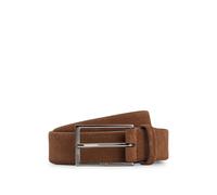 Ledergürtel BOSS "Calindo", Herren, Gr. 80, braun (rust, copper), Leder, Gürtel Ledergürtel, aus Veloursleder mit Logo-Schliesse aus Metall (22249755-80)