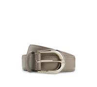 Ledergürtel BOSS "Carol-St-G_Sz30", Damen, Gr. 90, schwarz beige 251, Leder, unifarben, Gürtel Ledergürtel, mit abgerundeter Schließe (71986743-90)