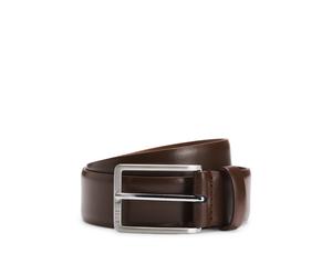 Ledergürtel BOSS "Erman-L_Sz35", Herren, Gr. 105, braun (medium braun210), Leder, unifarben, Gürtel Ledergürtel, mit dezenter BOSS-Prägung auf der Schließe (94844327-105) medium braun210