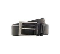 Ledergürtel BOSS, Herren, Gr. 105, schwarz, Leder, unifarben, Gürtel Ledergürtel, aus Nappaleder mit BOSS Logo-Dornschliesse (88463043-105) schwarz