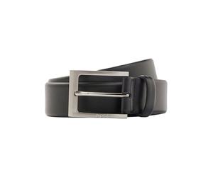Ledergürtel BOSS, Herren, Gr. 115, schwarz, Leder, unifarben, Gürtel Ledergürtel, aus Nappaleder mit BOSS Logo-Dornschliesse (88463043-115) schwarz