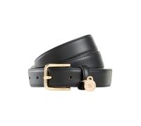 Ledergürtel BOSS "Navya-ChBey-GSt Sz25", Damen, Gr. 85, schwarz (schwarz 001), Leder, unifarben, Gürtel Ledergürtel, mit Anhänger mit Double-B-Monogramm (85357310-85) schwarz 001