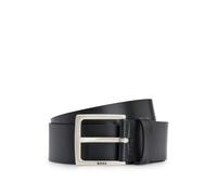 Ledergürtel BOSS "Rummi_Sz40", Herren, Gr. 115, schwarz, Rindsleder, unifarben, Basic, Gürtel Ledergürtel, aus italienischem Leder mit Metall-Details in Antik-Optik (96938022-115) schwarz