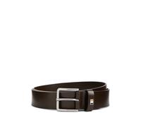 Ledergürtel BOSS "Ther-Flag-E_Sz35", Herren, Gr. 85, braun (schwarz braun205), Leder, unifarben, Gürtel Ledergürtel, mit stilvollen Markendetails (28700246-85) schwarz braun205