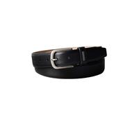 Ledergürtel CALVIN KLEIN "CASUAL PIN BUCKLE 32MM FIXED", Herren, Gr. 85, schwarz (schwarz, brushed nickel), Web, Rindsleder, unifarben, Gürtel Ledergürtel, Größenverstellbar mit Metallschließe (757698