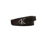 Ledergürtel CALVIN KLEIN "CK BUCKLE SMOOTH 35MM", Herren, Gr. 100, ck schwarz braun, antique silber, Web, Büffelleder, Gürtel Ledergürtel, Größenverstellbar mit Metallschließe (98464243-100) ck schwar