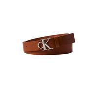Ledergürtel CALVIN KLEIN "CK BUCKLE SMOOTH 35MM", Herren, Gr. 105, ck cognac, pewter, Web, Büffelleder, unifarben, Gürtel Ledergürtel, Größenverstellbar mit Metallschließe (33293468-105) ck cognac, pe