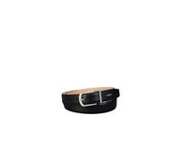 Ledergürtel CALVIN KLEIN "CURVED PIN BUCKLE SMOOTH 32MM AD", Herren, Gr. 85, schwarz (schwarz, brushed nickel), Rindsleder, unifarben, Gürtel Ledergürtel, Regular fit und größenverstellbar (77444648-8