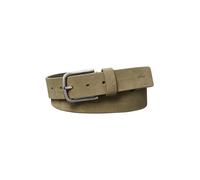 Ledergürtel CALVIN KLEIN "ROUND BUCKLE SUEDE 35MM FIXED", Herren, Gr. 95, braun, antique brass, Web, Rindsleder, unifarben, Gürtel Ledergürtel, Größenverstellbar mit Metallschließe (11645416-95) braun