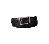Ledergürtel CALVIN KLEIN "SQUARE BUCKLE SAFFIANO 32MM ADJ", Herren, Gr. 95, schwarz, brushed nickel, Web, Rindsleder, unifarben, Gürtel Ledergürtel, Größenverstellbar mit Metallschließe (18490760-95)