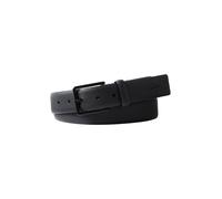 Ledergürtel CALVIN KLEIN "WARMTH BUCKLE PEBBLE 35MM FIXED", Herren, Gr. 105, schwarz (schwarz, matte schwarz), Web, Rindsleder, Gürtel Ledergürtel, Größenverstellbar mit Metallschließe (12169969-105)