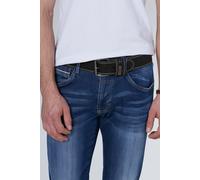 Ledergürtel CAMP DAVID, Herren, Gr. 90, schwarz, Leder, unifarben, Gürtel Ledergürtel, mit Logo-Plakette (45153431-90) schwarz