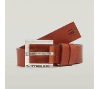 Ledergürtel G-STAR "New Duko Belt", Herren, Gr. 100, braun (antic silber, cognac), Büffelleder, Gürtel Ledergürtel (12382345-100) antic silber, cognac