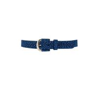 Ledergürtel "Glitter Line", Damen, Gr. TW95, blau, Leder, COLLEZIONE ALESSANDRO, unifarben, Basic, Gürtel Ledergürtel, aus echtem Leder, mit leichter Glitzernote (22174567-L) blau