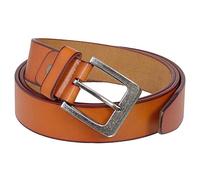 Ledergürtel Herren & Damen Gürtel Echt-Leder - klassischer Leder-Gürtel Breite 40 mm Farbe Cognac 110 cm Bundweite = 120 cm Gesamtlänge
