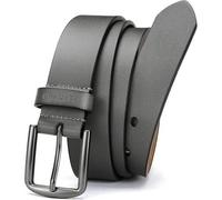 Ledergürtel Herren Schwarz 35mm Grau Bundweite 103 (Gesamtlänge 115cm)