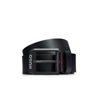 HUGO Ledergürtel mit mattschwarzer Logo-Schließe - Style Gelio-B_Sz40, 50503404 Schwarz 100