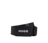 Ledergürtel HUGO "Gilao-Z_Sz35", Herren, Gr. 115, schwarz (schwarz 001), Leder, unifarben, Gürtel Ledergürtel, mit BOSS Schriftzug (85083663-115) schwarz 001