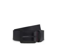 Ledergürtel HUGO "Grover Sz35", Herren, Gr. 11,5, schwarz 002, Büffelleder, Gürtel Ledergürtel, mit Logoprägung auf der Schließe (26302018-115)