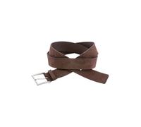 Ledergürtel HUGO "Mirto_Sz35", Herren, Gr. 100, braun (schwarz braun 202), Leder, unifarben, Gürtel Ledergürtel, aus Veloursleder mit Logo-Gravur auf der Dornschließe (68996312-100) schwarz braun 202