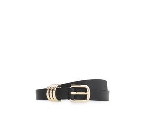 Ledergürtel HUGO "Nyna-Loop-G Sz20", Damen, Gr. 95, schwarz 001, Leder, unifarben, Gürtel Ledergürtel, aus italienischem Leder (71302210-95) schwarz 001