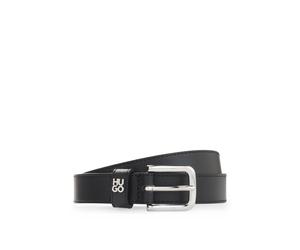 Ledergürtel HUGO "Tina HU-GO", Damen, Gr. 85, schwarz 001, Leder, unifarben, Gürtel Ledergürtel, mit Logo-Pin (96939365-85) schwarz 001