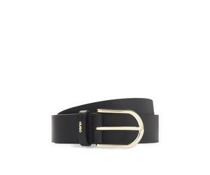 Ledergürtel HUGO "Zoey-G Sz35", Damen, Gr. 85, schwarz 001, Leder, unifarben, Gürtel Ledergürtel, mit Dornschließe (24869631-85) schwarz 001