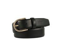 Ledergürtel JOOP, Damen, Gr. 80, schwarz, gold, Rindsleder, Gürtel Ledergürtel, abgerundete Dornschließe, Breite 3 cm (47926707-80) schwarz, gold