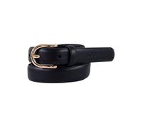 Ledergürtel JOOP, Damen, Gr. 95, schwarz (dunkelblau), Rindsleder, Gürtel Ledergürtel, Breite 2 cm, mit Gold-Schließe und Logo-Plakette (79172011-95) dunkelblau