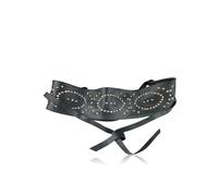 Ledergürtel "Laurine", Damen, Gr. onesize, schwarz, Leder, COLLEZIONE ALESSANDRO, geprägtes Muster, Gürtel Ledergürtel, mit Nieten und Strass besetzt (34811751-0) schwarz