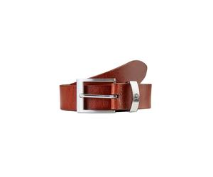 Ledergürtel LERROS "Gürtel mit Metallelementen", Herren, Gr. 90, braun (cognac), Leder, Gürtel Ledergürtel (64167039-90) cognac