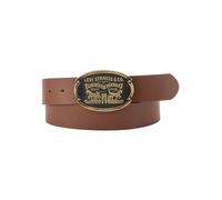 Ledergürtel LEVI'S "Billy Plaque Belt", Damen, Gr. 115, braun (medium braun), Rindsleder, Gürtel Ledergürtel, mit markanter Koppelschließe (27671609-115) medium braun