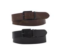 Ledergürtel LEVI'S "CORE METAL WENDEGÜRTEL", Damen, Gr. 95, braun (schwarz, braun), Leder, unifarben, Gürtel Ledergürtel, Reversible Core Metal Belt (82443902-95) schwarz, braun