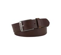Ledergürtel LEVI'S "NEW DUNCAN", Damen, Gr. 75, braun (dunkelbraun), Rindsleder, unifarben, Basic, Gürtel Ledergürtel, mit Logoprägung auf der Schließe (57773422-75) dunkelbraun