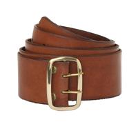 Ledergürtel mit breiter Messingschnalle