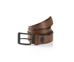 Ledergürtel MONTI "ATLANTA", Herren, Gr. 1/35, braun (hellbraun), Materialmix, unifarben, Gürtel Ledergürtel, mit dunkler Schließe (94617919-135) hellbraun