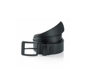 Ledergürtel MONTI "ATLANTA", Herren, Gr. 130, schwarz, Materialmix, unifarben, Gürtel Ledergürtel, mit dunkler Schließe (99589357-130) schwarz
