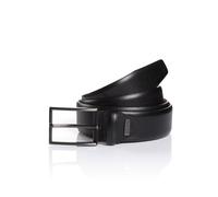 Ledergürtel MONTI "BORDEAUX", Herren, Gr. 110, schwarz, Rindsleder, Gürtel Ledergürtel, leicht matt, elegant, mit Logo (90527159-110) schwarz