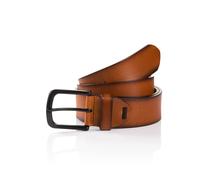 Ledergürtel MONTI "DALLAS", Herren, Gr. 95, braun (cognac), Rindsleder, unifarben, Gürtel Ledergürtel, mit starkem Kontrast (31554801-95)
