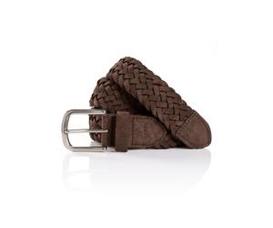 Ledergürtel MONTI "VANCOUVER", Herren, Gr. 105, braun, Obermaterial: 100% Rindsleder, Gürtel Ledergürtel, Flecht-Optik, matt, weich, handgefertigt (59373449-105) braun